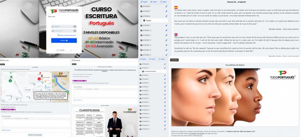 Curso escribir portugués · Curso mejorar escritura en portugués · Como mejorar mi escritura en portugués